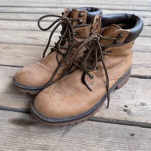 Call It Spring Tan Lace-Up Boots